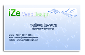 iZe Web Design Business Card Design
